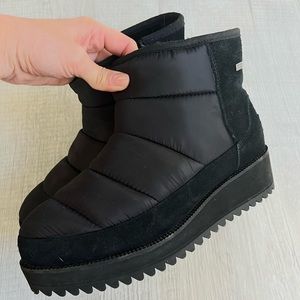 Winter puffer waterproof suede snow uggs